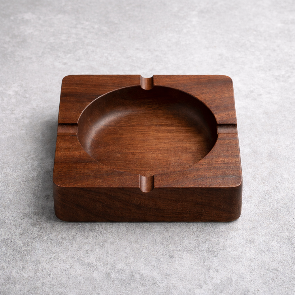 Cenicero de madera personalizado